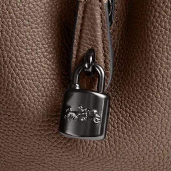 ⭐️SOLD⭐️ Coach Brooke Carryall In Pewter/Stone pebble leather - Picture 4 of 11